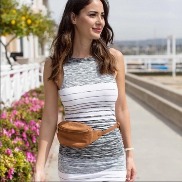 Athleta Comeback Striped Midi Dress Size Small - Picture 3 of 15